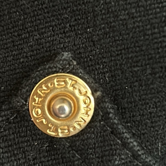 St. John Sport by Marie Gray Luxurious Stretch Black Pants with Gold Acc… - Picture 6 of 12